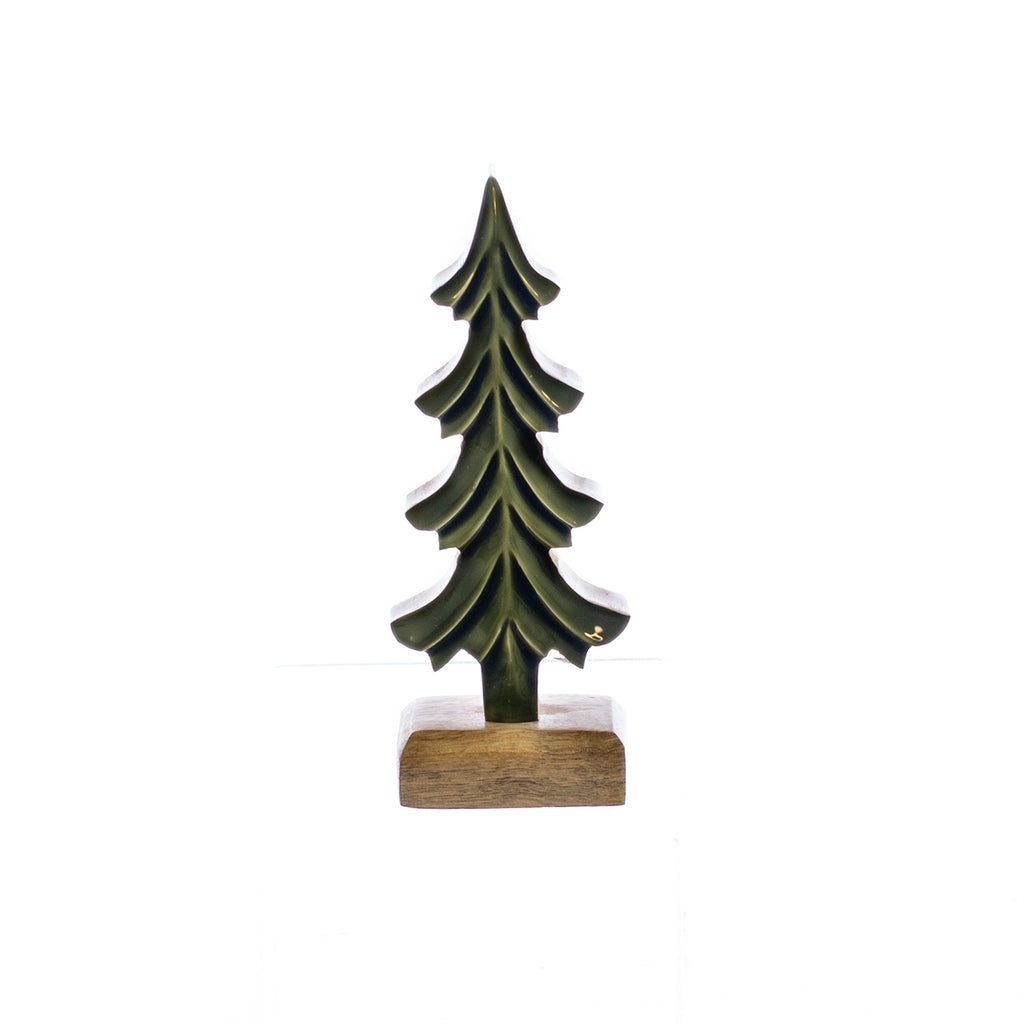 Olive Green Enamel Front Tree
