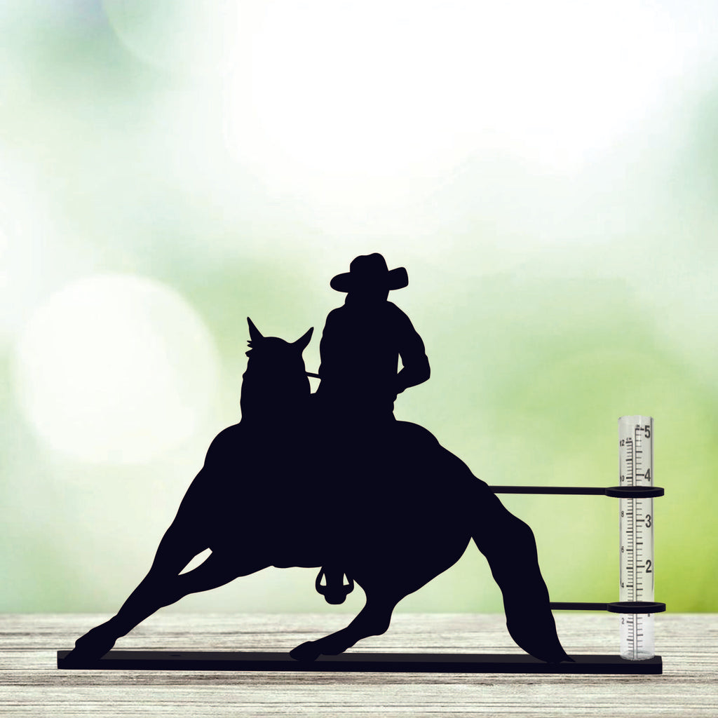 Barrel Racer Rain Gauge