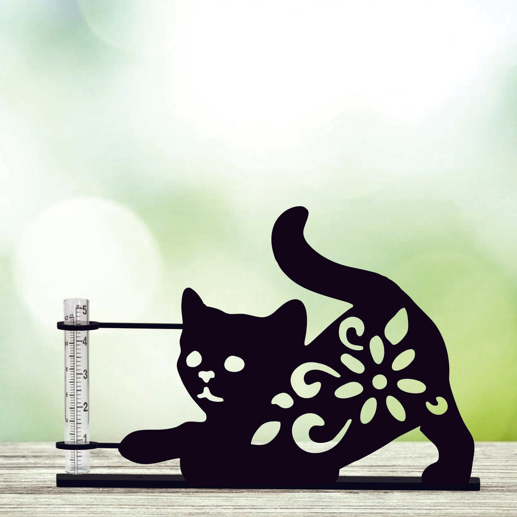 Kitten with Designs Rain Gauge