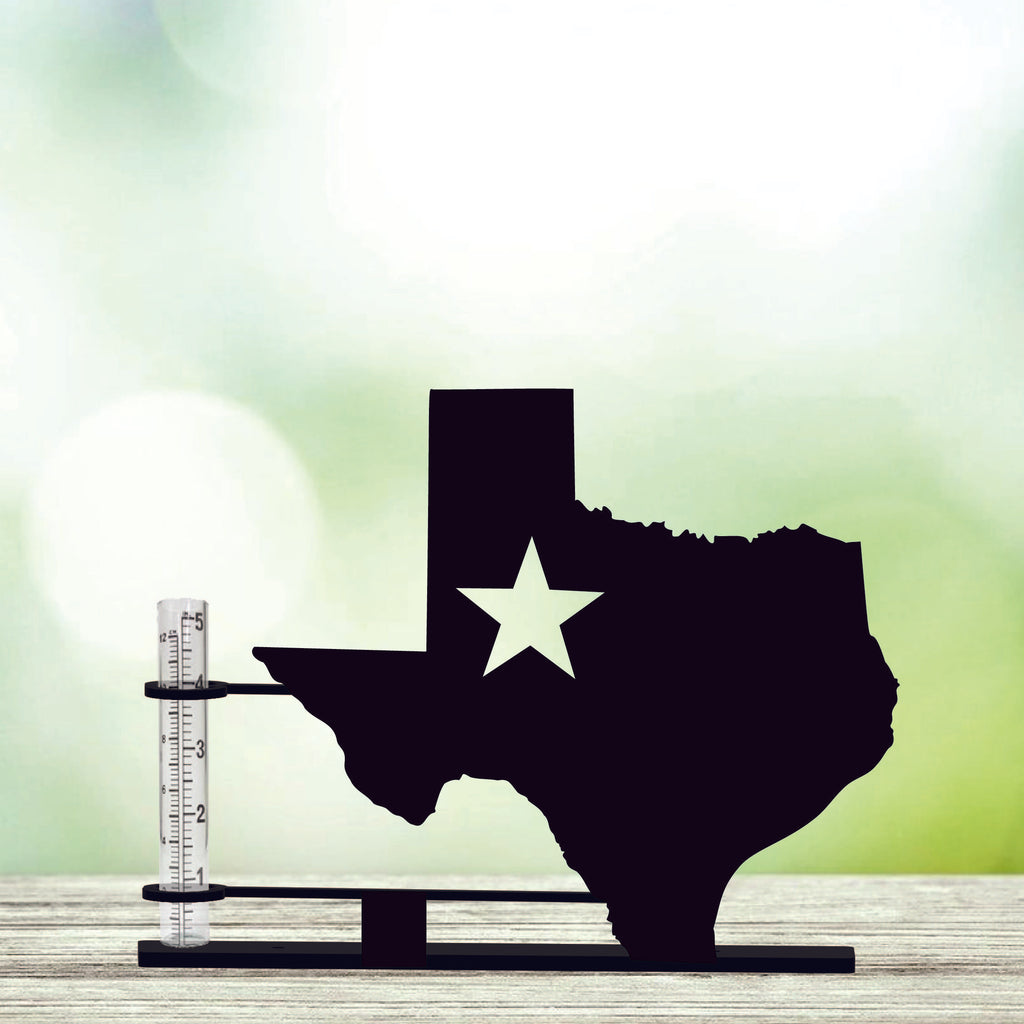 Texas with Star - Rain Gauge