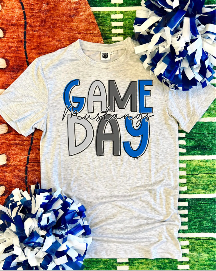 Youth Game Day Mustangs Tee