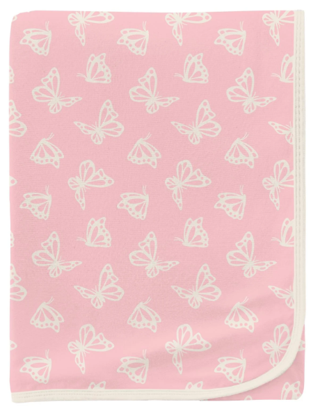 Kickee Print Swaddling Blanket in Lotus Butterfly