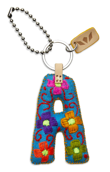 Consuela Felt Alphabet Charms - Turquoise