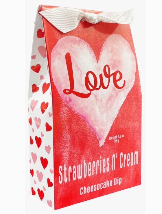 Valentine's Day Strawberries N Cream Cheesecake Dip Gift Box