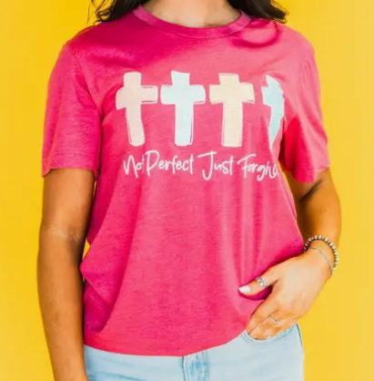 Not Perfect Just Forgiven - Easter Tee