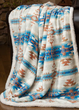 Western Sherpa Throw Blankets - See Styles