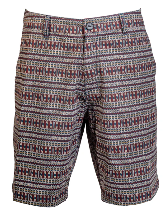 Hooey HYBRID SHORT ATHLETIC FIT BROWN/BLACK AZTEC