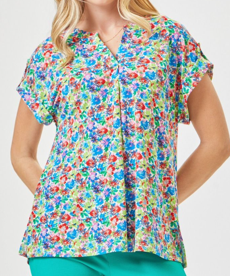 Stacy Multi-Color Floral Top