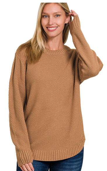 ROUND NECK BASIC SWEATER