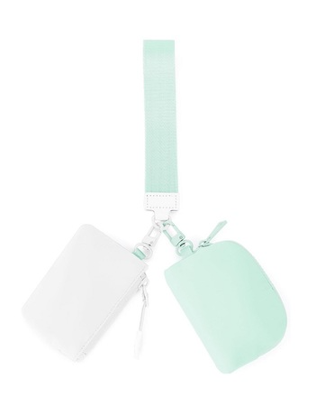 DUAL POUCH WRISTLET KEYCHAIN WALLET