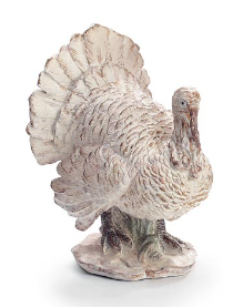 DISTRESSED CREAM TURKEY DECOR