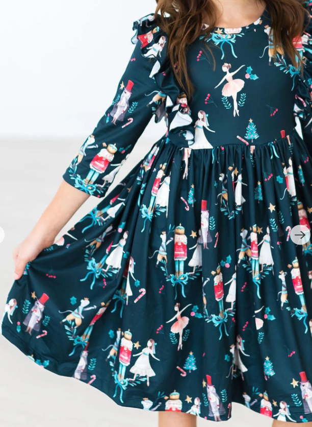 Christmas Ballet Ruffle Twirl Dress