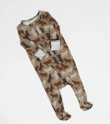 Bamboo Afc Cow Camo Baby Pajamas