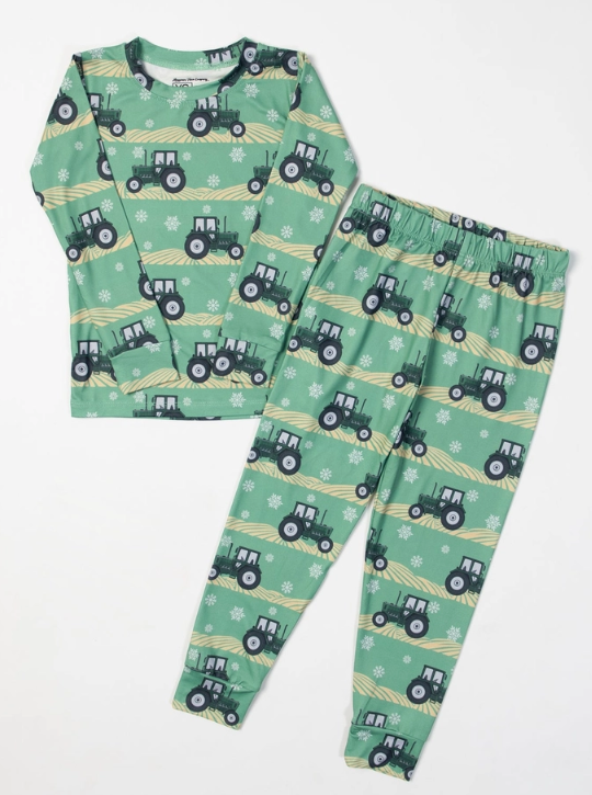 Green Tractor Christmas Toddler/Youth Pajama