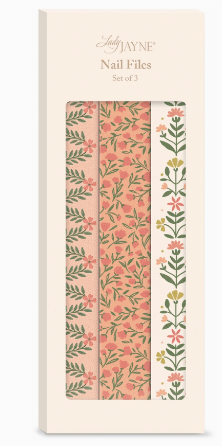 Coral Cream Ditsy Nail File Set
