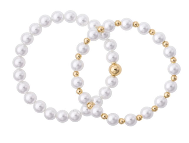 Perkins Pearl Beaded Stretch Bracelet