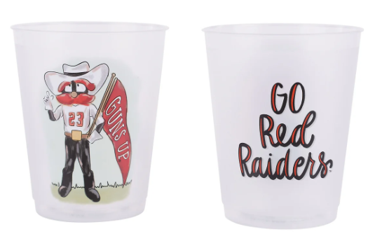 Texas Tech Mascot Frosted Cups Set/8