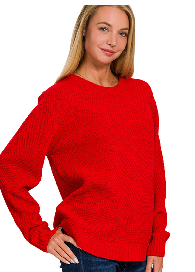 ROUND NECK BASIC SWEATER