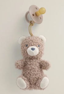 Bitzy Pal Natural Rubber Pacifier & Stuffed Animal