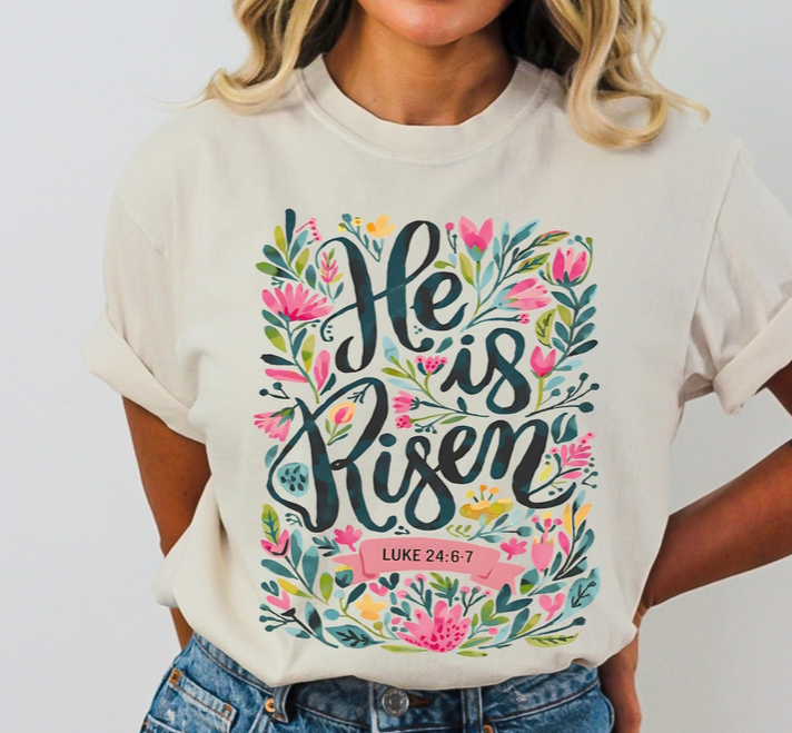 HE IS RISEN CREWNECK TEE