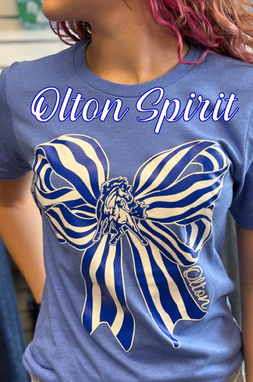 Striped Bow Olton Tee - Youth