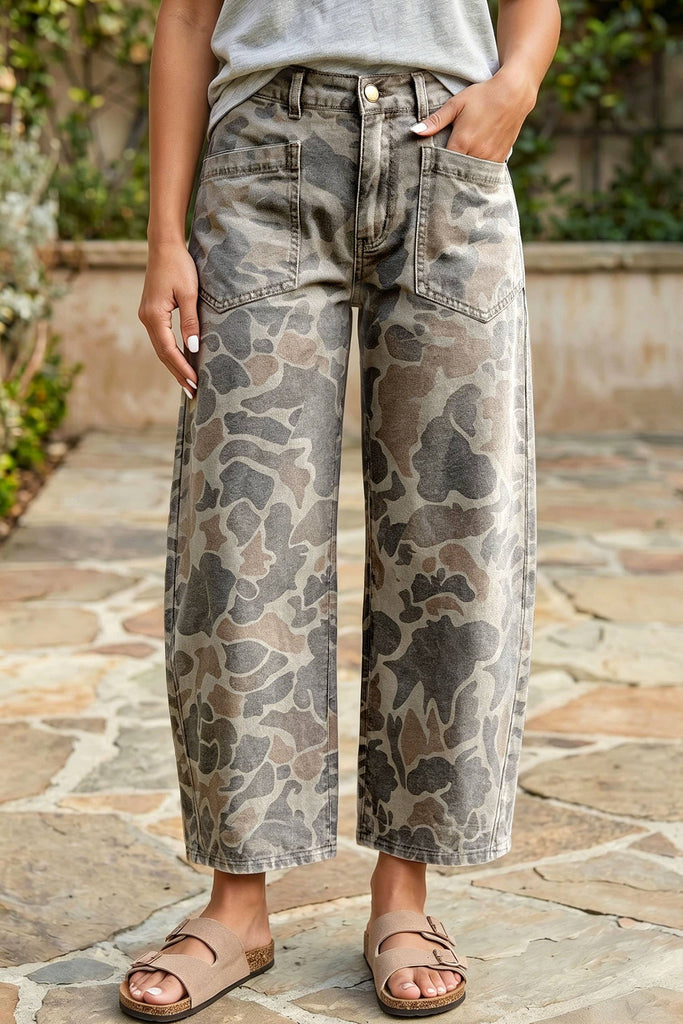 Little Daisy Closet - LDC Camouflage Ankle Length Casual Shift Jeans: Multicolour / 8