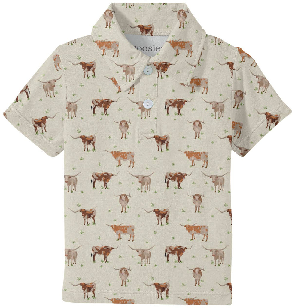 Goosies - Longhorns Cows - SS Polo Shirt: 2T