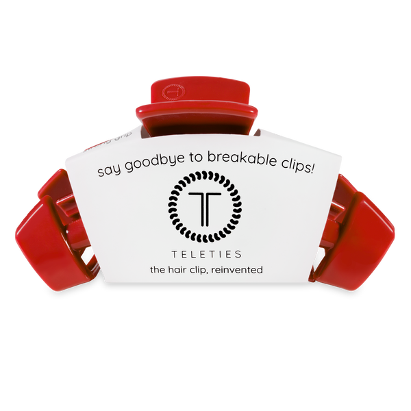 TELETIES - Classic Hair Clip | Large | Red Carpet Ready