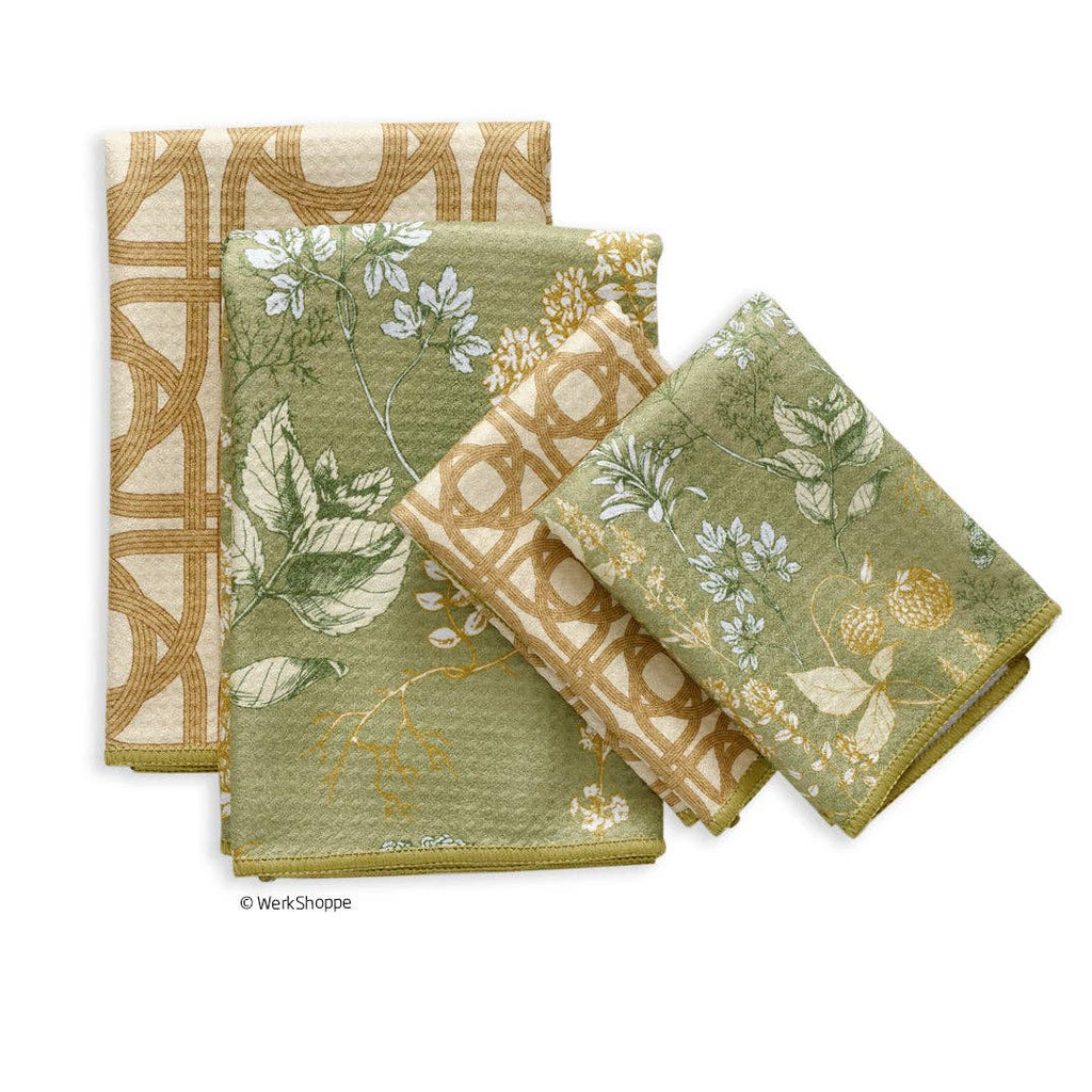 Kitchen Herbs All Purpose Microfiber Towel Set