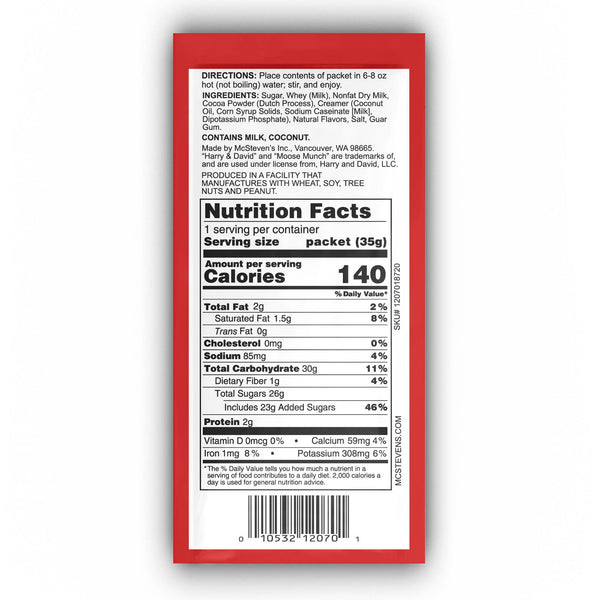 McSteven's - H&D® Moose Munch Caramel Cocoa (1.25oz Packets)
