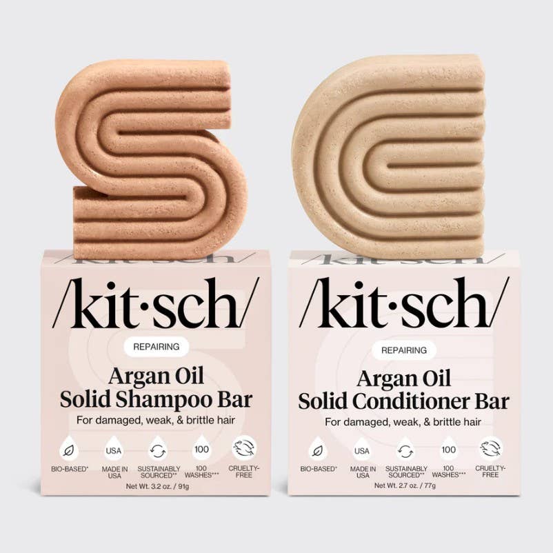 KITSCH - Repairing Argan Oil Shampoo & Conditioner Bar Combo
