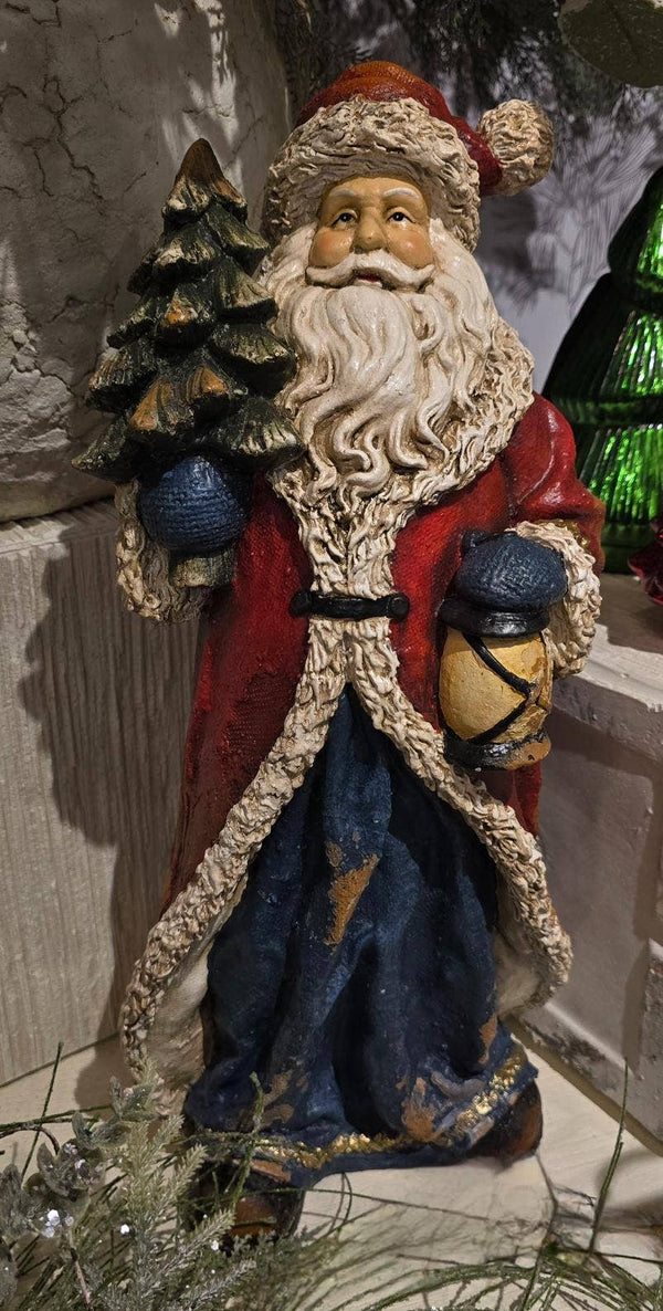 Whispering Pine Santa 8x6.7x18.1in