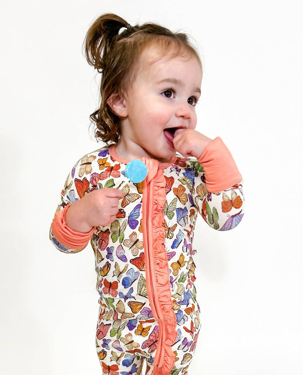 Goosies  - Convertible Zip Pajamas - Butterflies