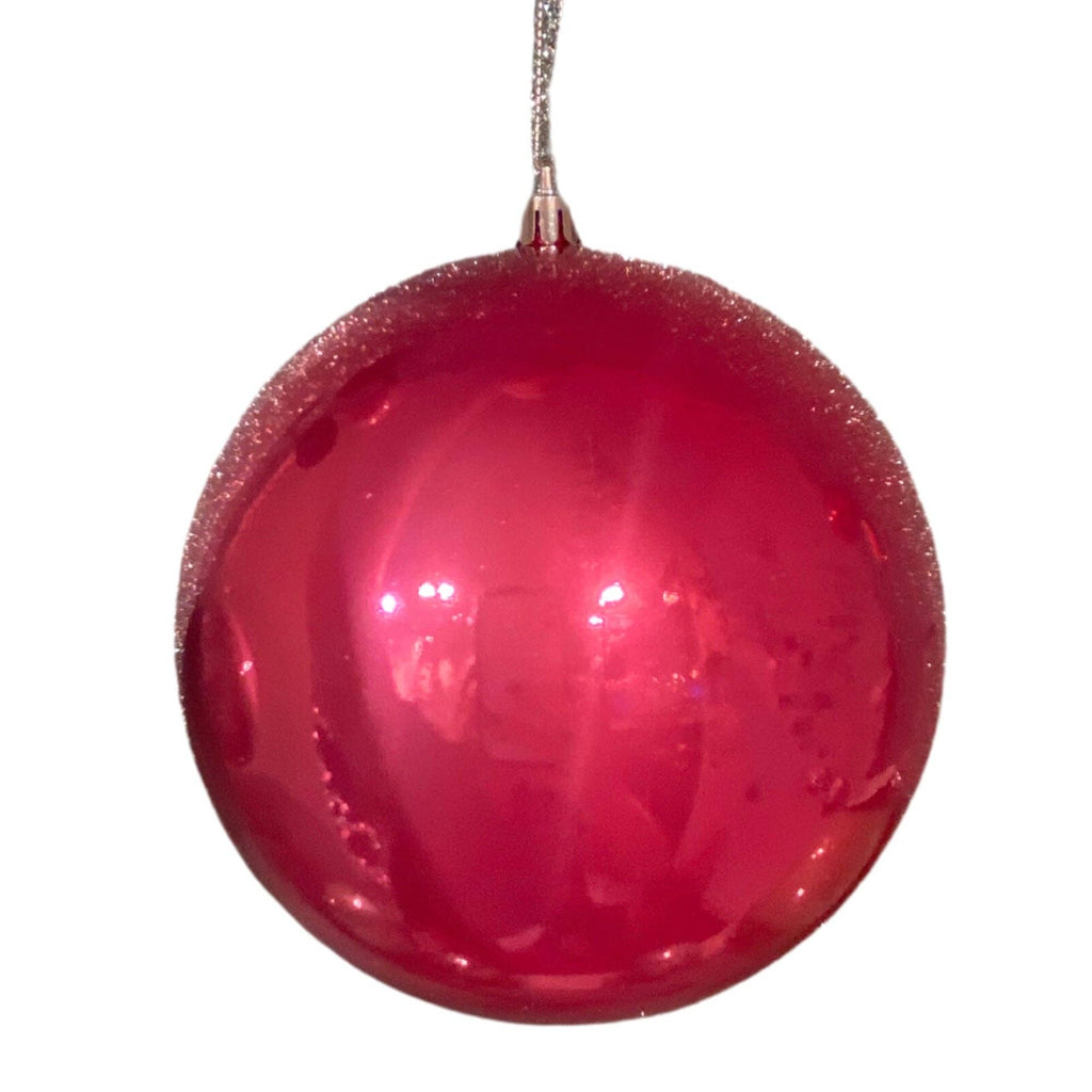 Candy Apple Finish Ball Ornament - 4 Inch - Dark Pink