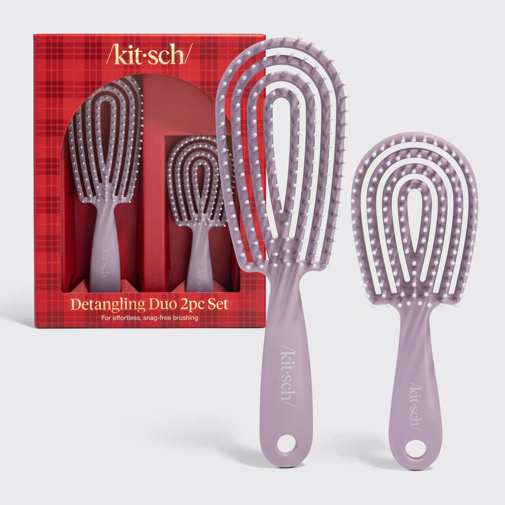 KITSCH - Detangling Duo 2pc Set - Soft Violet