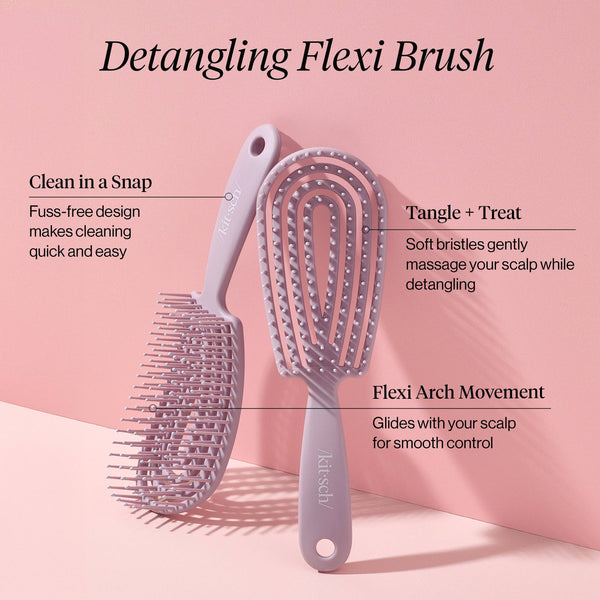 KITSCH - Detangling Flexi Brush - Soft Violet