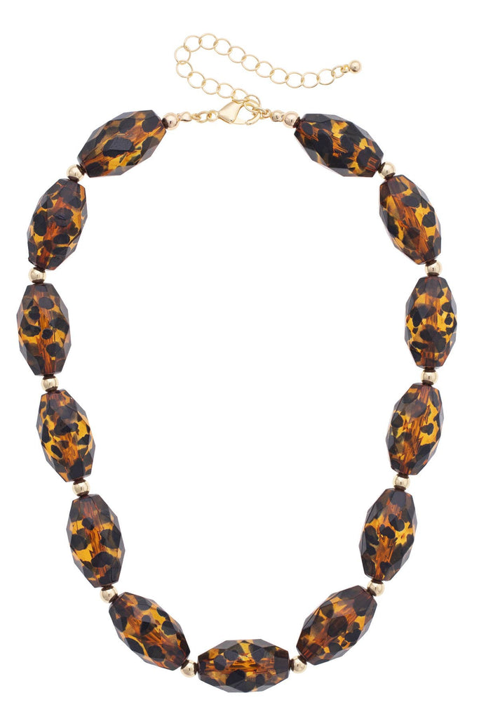 Canvas Style - Leighton Beaded Necklace in Tortoise