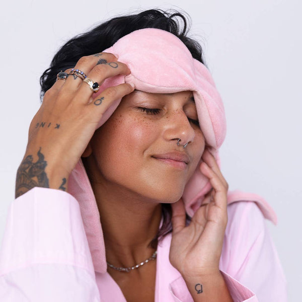 nodpod - Blush Weighted Sleep Mask - Eye Mask - Steel Grace