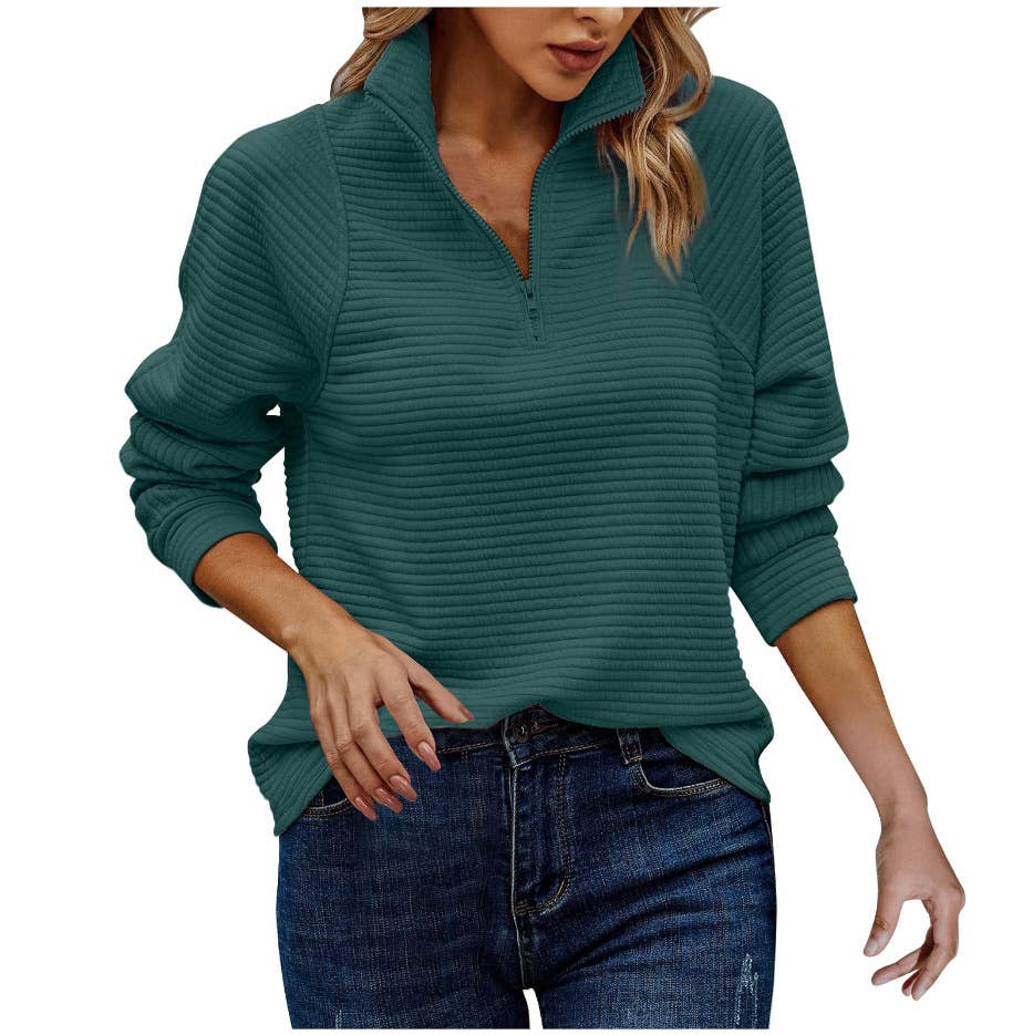 Textured Long-sleeved Sweatshirt