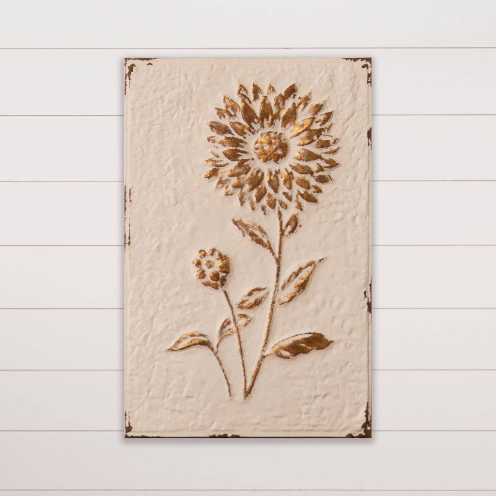 Wall Art - Embossed Gold Sunflower