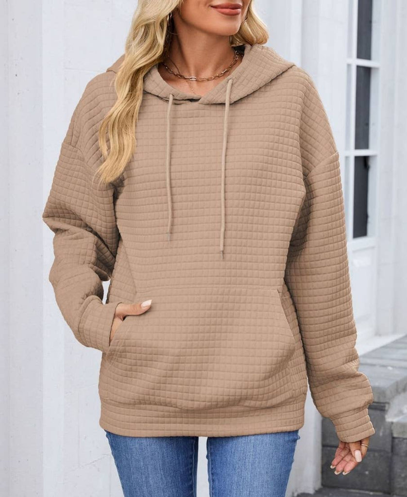 Autum Textured Hooded Sweatshirt