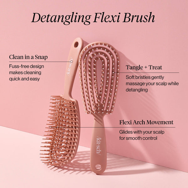 KITSCH - Detangling Flexi Brush - Terracotta
