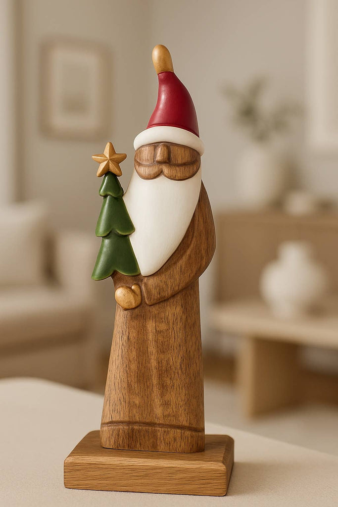 Wholesale Home Decor - Mini Santa With Tree 9x2in