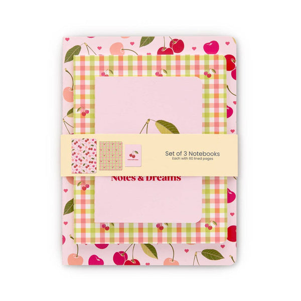 WerkShoppe - Cherry Hearts Stitched Notebook Set