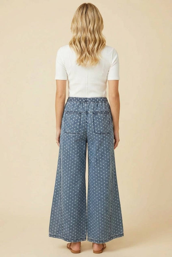 Polka Dot Wide Leg Pants