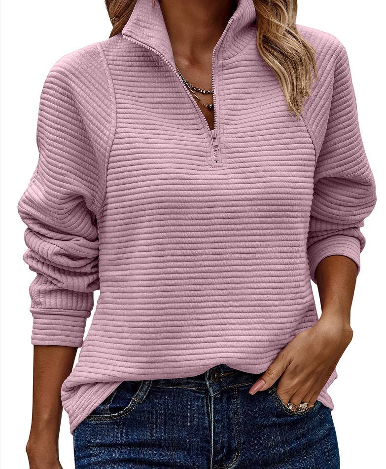 Textured Long-sleeved Sweatshirt