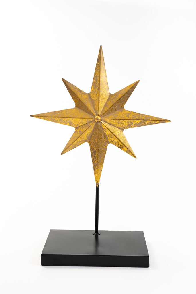 Gold Leaf Star on Display Stand