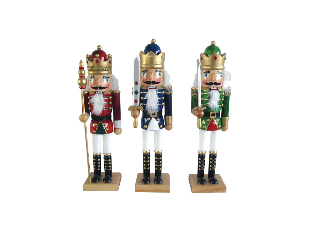 Royal King Nutcrackers, 3 Assorted - 15 Inch
