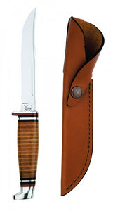 Case Leather 5 Inch Utility Hunter with Leather Sheath No. 00381 - Matarow