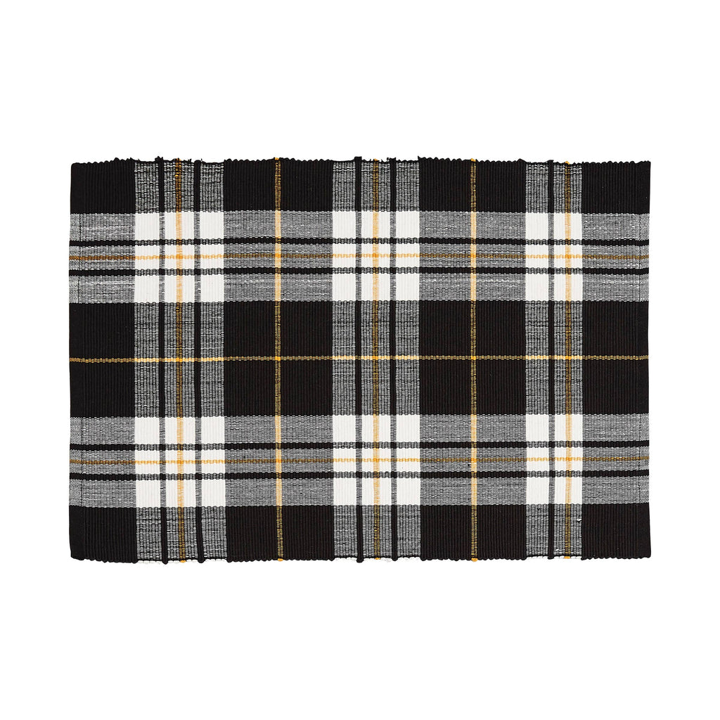 Black & Yellow Parker Woven Cotton Placemat